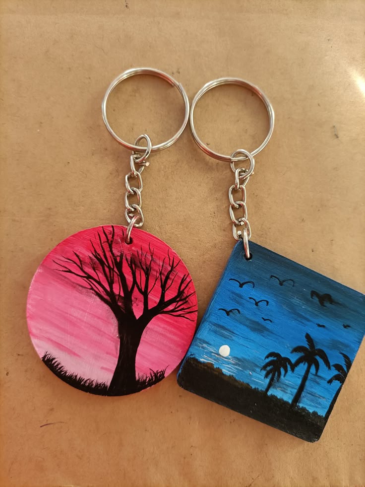 Night Sky Lights Keychain – Made to Order Custom Art