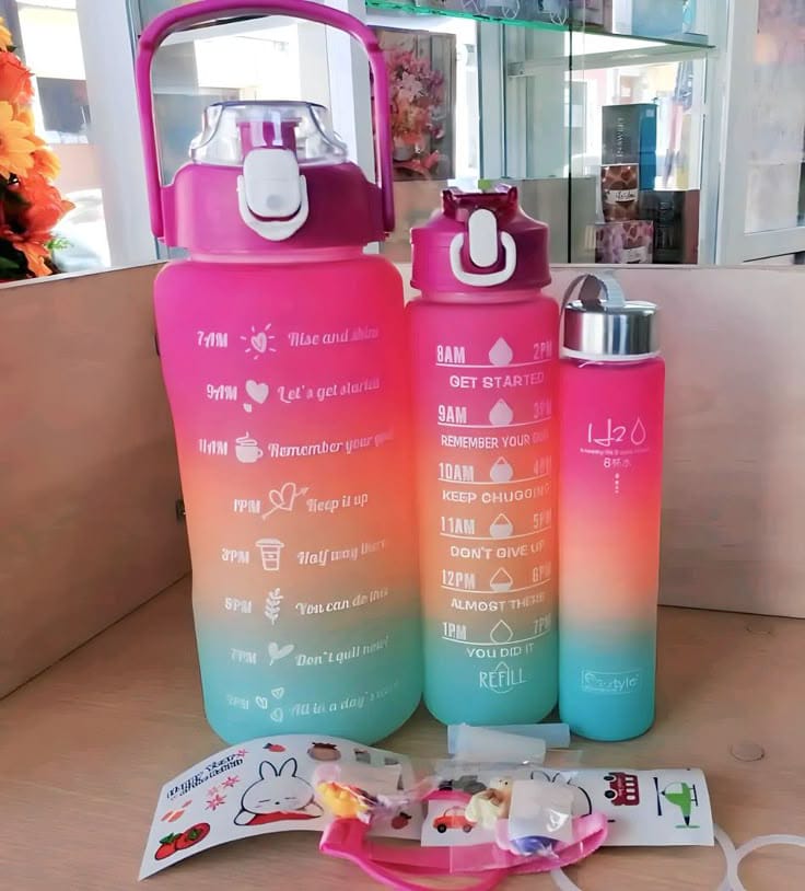 3-Pack Sports Water Bottles Set – Leak-Proof, Durable & Stylish!